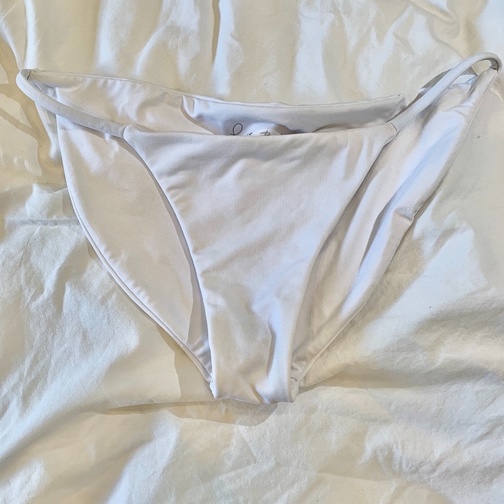 White bikini bottom